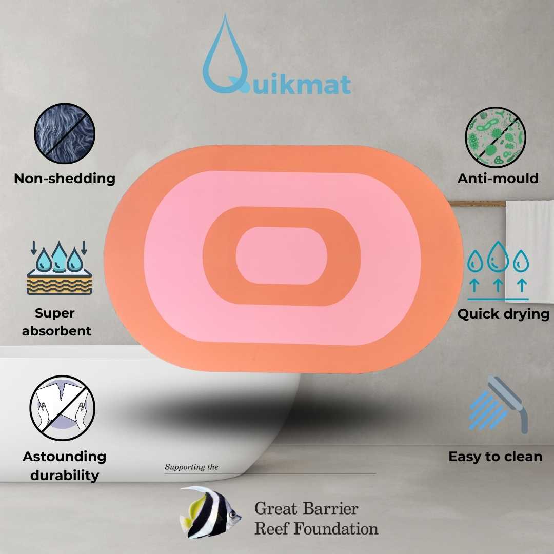 Blush Bloom Quikmat®-Super absorbent bath mat