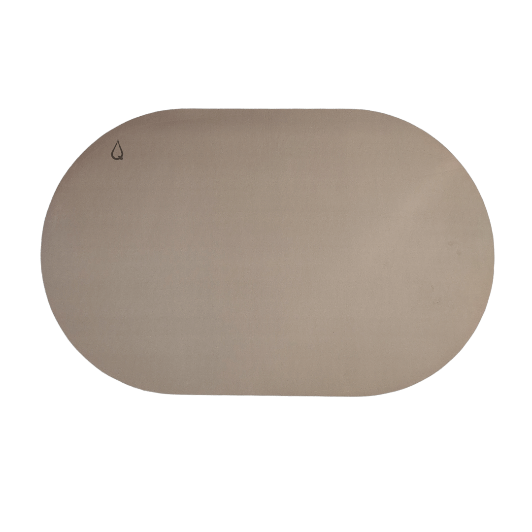 Oval Stone Grey Quikmat®-Super absorbent bath mat